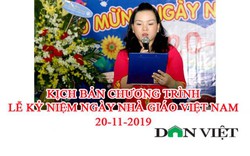 Kịch bản chương trình lễ kỷ niệm ngày Nhà giáo Việt Nam 20/11/2019