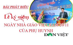 Bài phát biểu ngày 20/11/2019 của phụ huynh ngắn gọn, ý nghĩa