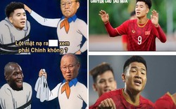 Dân mạng chế ảnh thầy Park lột mặt nạ Hà Đức Chinh ra Lukaku, sút bay 350 tỉ