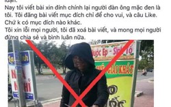 Công an lại làm việc với người đàn ông đăng hình "ăn mày mặt đen"