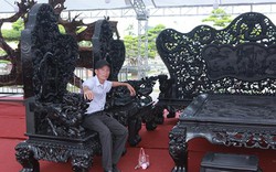 Đại gia Thanh Hóa "vác" bộ siêu bàn ghế 27 tỷ đi triển lãm