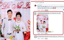"Cười ngất" vì ảnh chế Hồng Duy hóa cô dâu bên Phan Văn Đức không thể "lầy" hơn