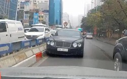 Xế sang Bentley chạy ngược chiều, nháy đèn đòi nhường đường