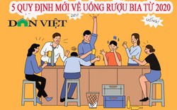 Infographic: 5 quy định mới về uống rượu bia từ 1/1/2020