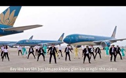 Clip nhảy trên nền nhạc "Bống bống bang bang" của dàn tiếp viên, phi công Vietnam Airlines gây sốt