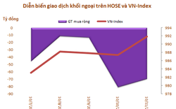 Khối ngoại sàn HoSE bán ròng 4 tuần liên tiếp, đạt 2.026 tỷ đồng