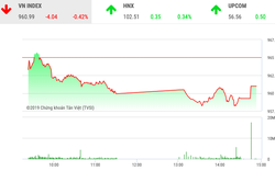 Chứng khoán ngày 31/12: VnIndex may mắn kết năm trên mốc 960 điểm