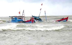 Quảng Ngãi: 4 người bị thương,1 tàu cá bị nạn, đảo Lý Sơn có gió giật cấp 8-10