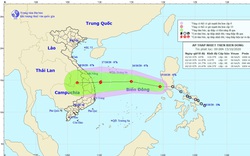 Ngày mai, 16/10, áp thấp nhiệt đới có thể mạnh lên thành bão, thẳng tiến vào Trung Bộ