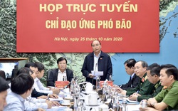 Chủ trì họp trực tuyến ứng với bão số 9, Thủ tướng yêu cầu dừng các cuộc họp không cần thiết