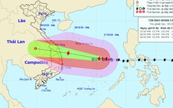 Bão số 9 bắt đầu gây gió mạnh cấp 12-13, giật cấp 15 từ tối nay 27/10