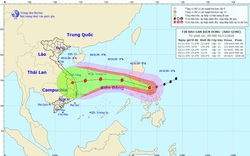 Bão Goni vào biển Đông với sức gió mạnh cấp 9-10, giật trên cấp 12