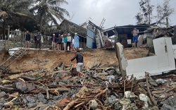 Ảnh hưởng bão số 13: Hàng chục nhà hàng ven biển An Bàng, Hội An bị đánh sập 