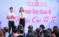 Thí sinh Hoa hậu Việt Nam 2020 đem "ATM gạo" đến với công nhân khó khăn hậu Covid-19
