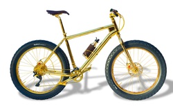 Chiếc xe đạp triệu đô dành cho phái đẹp, mạ vàng bóng loáng, đính kim cương lấp lánh