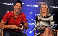Clip: Sharapova cười ngả nghiêng khi đánh bóng trúng "của quý" Djokovic