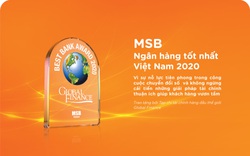 MSB được vinh danh là "Ngân hàng tốt nhất Việt Nam năm 2020"