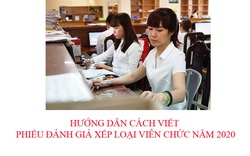 Hướng dẫn cách viết phiếu đánh giá xếp loại viên chức năm 2020