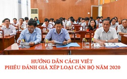 Hướng dẫn cách viết phiếu đánh giá xếp loại cán bộ năm 2020