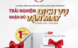 Cơ hội nhận hơn 580 giải thưởng tổng trị giá 1 tỷ đồng nhân dịp kỷ niệm 32 năm thành lập Agribank