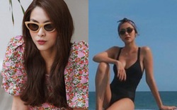 Tăng Thanh Hà gây "bỏng mắt" vì bức ảnh hiếm hoi mặc bikini ở bể bơi
