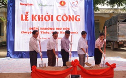 Báo Dân Việt khởi công phòng học tại điểm trường ở Kon Tum