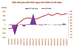 Tháng 5: Khối ngoại giảm bán ròng còn 910 tỷ đồng, mua bán thoả thuận ở nhiều cổ phiếu