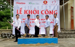 Báo NTNN/Báo Điện tử Dân Việt khởi công điểm trường mơ ước ở Nghệ An 