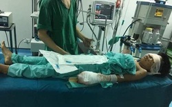 Bé trai ở Quảng Trị có nguy cơ bị mù sau tiếng nổ lớn