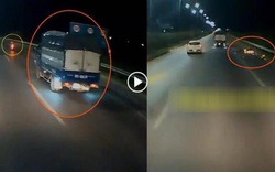 Công an Bắc Ninh lên tiếng về clip xe tải húc văng xe máy trên đường cao tốc rồi bỏ chạy