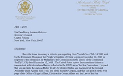 Mỹ gửi công hàm lên LHQ phản đối Trung Quốc về Biển Đông