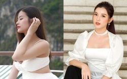 "Bà bầu hot nhất showbiz" mặc váy cắt xẻ táo bạo, Á hậu Huyền My xinh đẹp "đốn tim" dân mạng