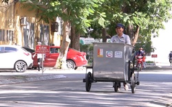 Sinh viên Hà Nội chế tạo xe gom rác thông minh hỗ trợ công nhân môi trường