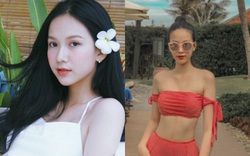 Nữ sinh 10X đẹp chuẩn "thần tiên tỷ tỷ" thi Hoa hậu Việt Nam 2020, hiếm hoi mặc bikini quyến rũ