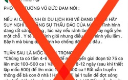 Bộ Y tế bác bỏ tin giả mạo danh Phó Thủ tướng Vũ Đức Đam