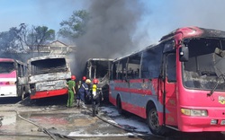 Thanh Hoá: Khống chế được đám cháy tại bãi giữ xe, 6 ô tô bị thiêu rụi 