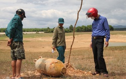 Bom nặng hơn 300 kg ở lòng hồ thủy lợi