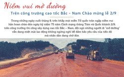 Niềm vui mở đường trên công trường cao tốc Bắc – Nam chào mừng Quốc khánh 2/9 