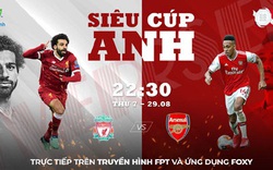 Xem trực tiếp Siêu cúp Anh giữa Arsenal và Liverpool trên kênh nào?