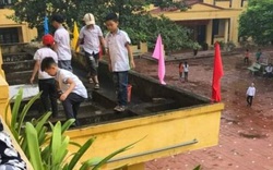 Thực hư việc giáo viên ép trẻ tiểu học dọn dẹp ngoài hiên khi trời mới mưa xong tại Bắc Giang