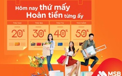 "“Hôm nay thứ mấy, hoàn tiền từng ấy” khi chi tiêu thẻ tín dụng quốc tế MSB