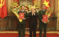 Tổng Bí thư, Chủ tịch nước thăng quân hàm Thượng tướng cho 2 Thứ trưởng Bộ Quốc phòng