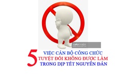 5 việc cán bộ công chức tuyệt đối không được làm trong dịp Tết Nguyên đán Tân Sửu 2021