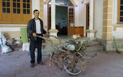 Thái Nguyên: Một ông nông dân sáng chế ra chiếc máy cày mini, vừa cày bừa vừa bón phân tự động, tiện lợi bất ngờ