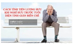 Cách tính tiền lương hưu khi nghỉ hưu trước tuổi thuộc diện tinh giản biên chế