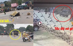 Clip: Chạy xe máy tốc độ "bàn thờ", thanh niên ở Vĩnh Phúc đâm thẳng vào xe tải