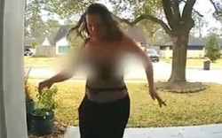 Clip nữ đạo chích để ngực trần đi trộm đồ khiến chủ nhà 'đứng hình'