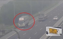 Clip: Xe tải thản nhiên đi lùi trên cao tốc Hà Nội - Hải Phòng