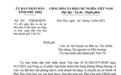 Phú Thọ: Xem xét đề nghị đầu tư dự án khu nhà ở hỗn hợp cao tầng và kho xăng "khủng"