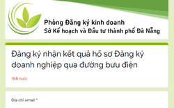 Đà Nẵng: Trả hồ sơ đăng ký doanh nghiệp qua đường bưu điện